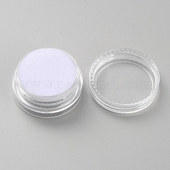 Scatole portaoggetti rotonde in plastica trasparente con diamanti sfusi con coperchio a vite e spugna all'interno&nbsp;CON-WH0088-48B-01