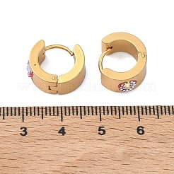 Pendientes de aro anchos de acero inoxidable 201&nbsp;EJEW-D354-14G