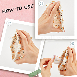 4 шт. мини-сумки для макияжа с принтом из ткани ABAG-GF0001-26