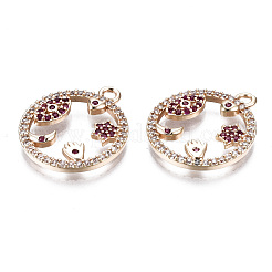 Colgante micropavé cubic zirconia de latón&nbsp;KK-S359-132B-RS