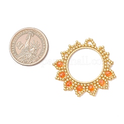 Подвески-цветы из стеклянных бусинок&nbsp;PALLOY-MZ01237-03