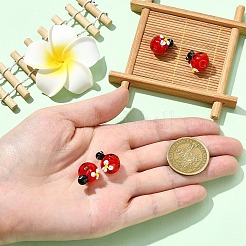 2шт ручной работы бусины лэмпворк&nbsp;LAMP-YW0001-87