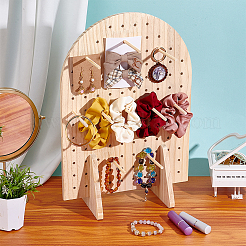 Деревянные подставки для ювелирных изделий в форме арки ODIS-WH0331-09