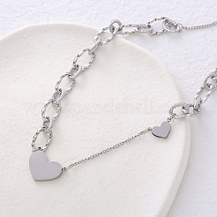 Ожерелья с подвесками в форме сердца из нержавеющей стали для женщин XV5288