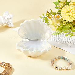 Фарфоровая тарелка для украшений в форме ракушки AJEW-WH20080-08A