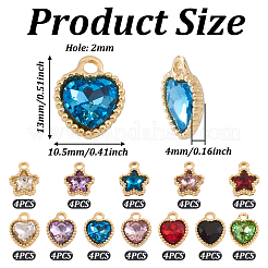 48шт 12 стильные стеклянные подвески GLAA-TA0001-51