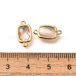 Латунные паве стеклянные прямоугольные звенья соединительные подвески&nbsp;STAS-K295-05G