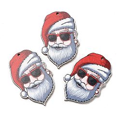 Большие деревянные подвески с рождественским принтом на одно лицо WOOD-D025-26