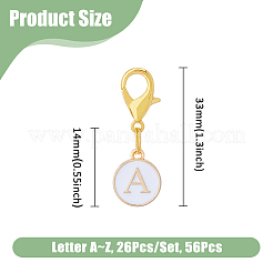 52шт 26 стиля подвеска из сплава эмали украшения&nbsp;HJEW-FH00003