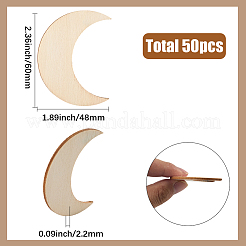 50шт вырезы из дерева&nbsp;DIY-SP0004-64D-01
