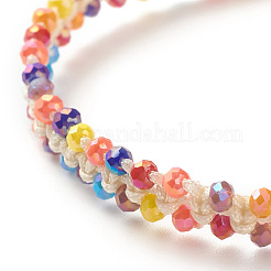 Braccialetto di perline intrecciate di vetro&nbsp;BJEW-JB07742