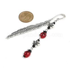 Закладка из перьев из сплава AJEW-JK00387