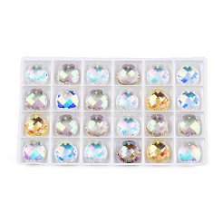 72шт прозрачные стеклянные подвески с гальваническим покрытием EGLA-N006-073