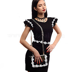 10 ярд кружевной отделки из полиэстера&nbsp;SRIB-WH0011-102