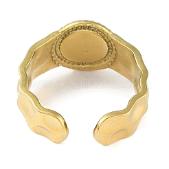 Ионное покрытие (ip) 304 нержавеющая сталь эмаль плоские круглые манжеты кольца для пальцев&nbsp;RJEW-L107-061G-01