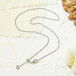 1 мм стойка покрытие латунная цепочка коробка регулируемые слайдер ожерелья для женщин мужчин MAK-L044-08P