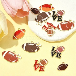 16шт 6 стиля подвески из сплава с эмалью&nbsp;ENAM-FS0002-44