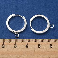 201 фурнитура для сережек-колец Huggie Hoop из нержавеющей стали STAS-A167-01D-S