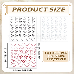 3 лист 3-х цветных пластиковых наклеек&nbsp;MRMJ-LP0002-07