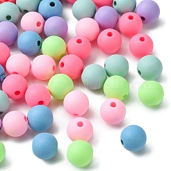 Круглый спрей окрашены флуоресцентные акриловые шарики MACR-YW0002-71