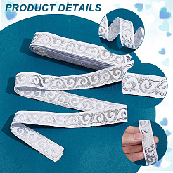 Жаккардовая цветочная лента из поликоттона длиной 7 м. DIY-WH0568-58A