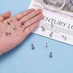 Серьги-штанги для хрящей из нержавеющей стали 201 EJEW-R147-36