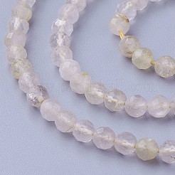 Нити бусин из натурального золота с рутилированным кварцем G-F619-10A-4mm