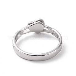 Кристалл горный хрусталь сердце с кольцом на палец слово любовь RJEW-D120-06P