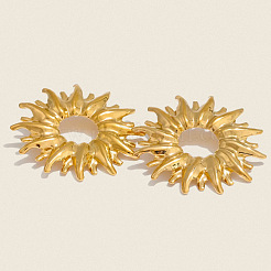 Серьги-гвоздики в форме солнца из нержавеющей стали 304 NA9410