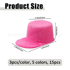 15 chapeau de poupée artisanale en EVA 5 couleurs&nbsp;DOLL-FH0001-06B
