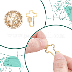 1 шт. s925 подвески-замки с винтовым карабином из стерлингового серебра STER-NB0001-20B-G