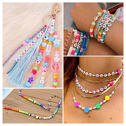 500шт 5 стильные начальные акриловые бусины OACR-TA0001-27