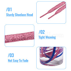 13 пара шнурков из полиэстера двух цветов&nbsp;AJEW-TA0002-48