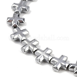 Гальванические нити из синтетических немагнитных гематитовых бусин&nbsp;G-K375-E03-02