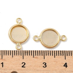 Flache runde Messingstecker Cabochon Einstellungen&nbsp;KK-K414-13F-G