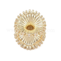 Латунные микро проложить кубического циркония бусы KK-F921-05G