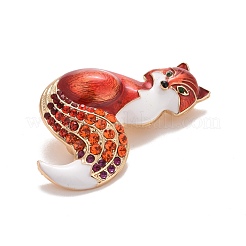 Значок лисы со стразами JEWB-E013-05G-01