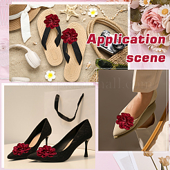 Schuhschnallenclips aus Stoff und Eisen&nbsp;HJEW-ME00088-02