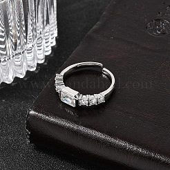 Кольца-манжеты из латуни с фианитами для женщин&nbsp;RJEW-B160-07B-P