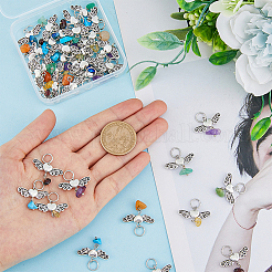 6 комплект подвесок из сплава с натуральной и синтетической каменной крошкой FIND-HY0001-44