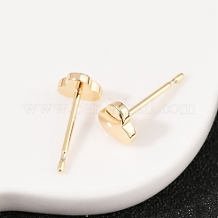 Pendientes de trébol de latón para mujer&nbsp;EJEW-G441-06D-G