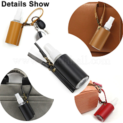 5 шт. 5-цветный пластиковый флакон для дезинфицирующего средства для рук с чехлом из искусственной кожи KEYC-WR0001-34