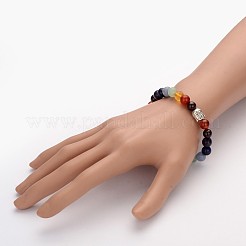 Bracciali di perline di stirata della pietra preziosa buddista&nbsp;BJEW-JB01874