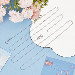 2 шт. 925 цепочки-коробки из стерлингового серебра&nbsp;NJEW-BBC0001-13P