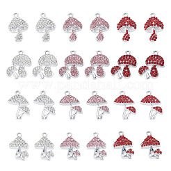 36 Stück 12 Stile Rack-Plating-Legierung Strass-Anhänger&nbsp;FIND-TA0010-29