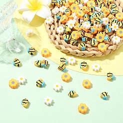 200шт 3 стиля ручной работы бусины из полимерной глины&nbsp;CLAY-YW0002-61