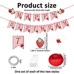 2 пакетик 2-х видов клубничной бумажной подвески&nbsp;DIY-FH0010-28