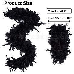 Truthahnfedern Fluff Boa zum Tanzen&nbsp;FIND-WH0126-125A