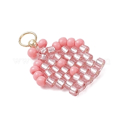 Подвески-короны из стеклянных бусинок&nbsp;PALLOY-MZ00980-02