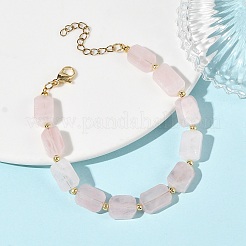 Bracelets en perles de quartz rose naturel de Madagascar pour femmes&nbsp;BJEW-JB14156-03